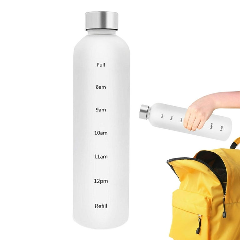 Portable Water Bottle,Gradient Frosted Water Cup,Large Capacity Water  Bottle,Drinking Water Bottle with Time Scale,Outgoing Travel Water  Bottle,Soft