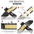 thumbnail image 7 of BANDOVA No Gap Stainless Steel Metal Band Compatible with Samsung Galaxy Watch Ultra 2 / 1 (47mm), Business Replacement Strap for Women Men, BlackGold, 7 of 7
