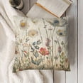 thumbnail image 3 of YINGXI Golden Eucalyptus Leaves Throw Pillow Cover,Spring Fall Floral Butterfly Decoration for Sofa Couch 22x22in, 3 of 5