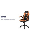 thumbnail image 2 of High Back Racing Style Ergonomic Gaming Chair with Flip-Up Arms, Orange/Black LeatherSoft, 2 of 9