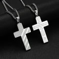 thumbnail image 7 of APSVO Silver Cross Necklaces for Men American Flag Pendant Chain Catholic Christian Religious First Communion Graduation 4th of July Father's Day Jewelry Gifts Ideas Dad Husband Son Age, 7 of 7