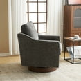 thumbnail image 3 of Ktaxon 360° Swivel Accent Chair Soft Chenille Fabric Arm Chair High Resilience Cushion Ideal for Living Room  Bedroom Furniture Gray, 3 of 8