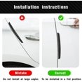 thumbnail image 4 of 4 protectores de borde de puerta de coche, alta calidad, caucho negro, pegatinas, 4 of 5