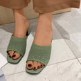 thumbnail image 2 of Amzcrzy Zapatos de mujer,Zapatos de mujer,Zapatillas de mujer, Sandalias de tacón grueso acanaladas para mujer, elegantes sandalias tipo mule de tela blanca. Sandalias Mujer Zapatillas De Casa, 2 of 6