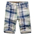 thumbnail image 1 of Aayomet Mens Shorts Color Overall Multi Pocket Button Self Wearing Belt Capri Pant Sport Short (BU1, 34), 1 of 4