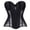Black, variant on FASHOFT Black Corset Shapewear For Women Thin Lightweight Mesh Boned Body Shaping Waist Cincher Breathable Summer Wear Everyday Bustier Top Corset Shapewear L