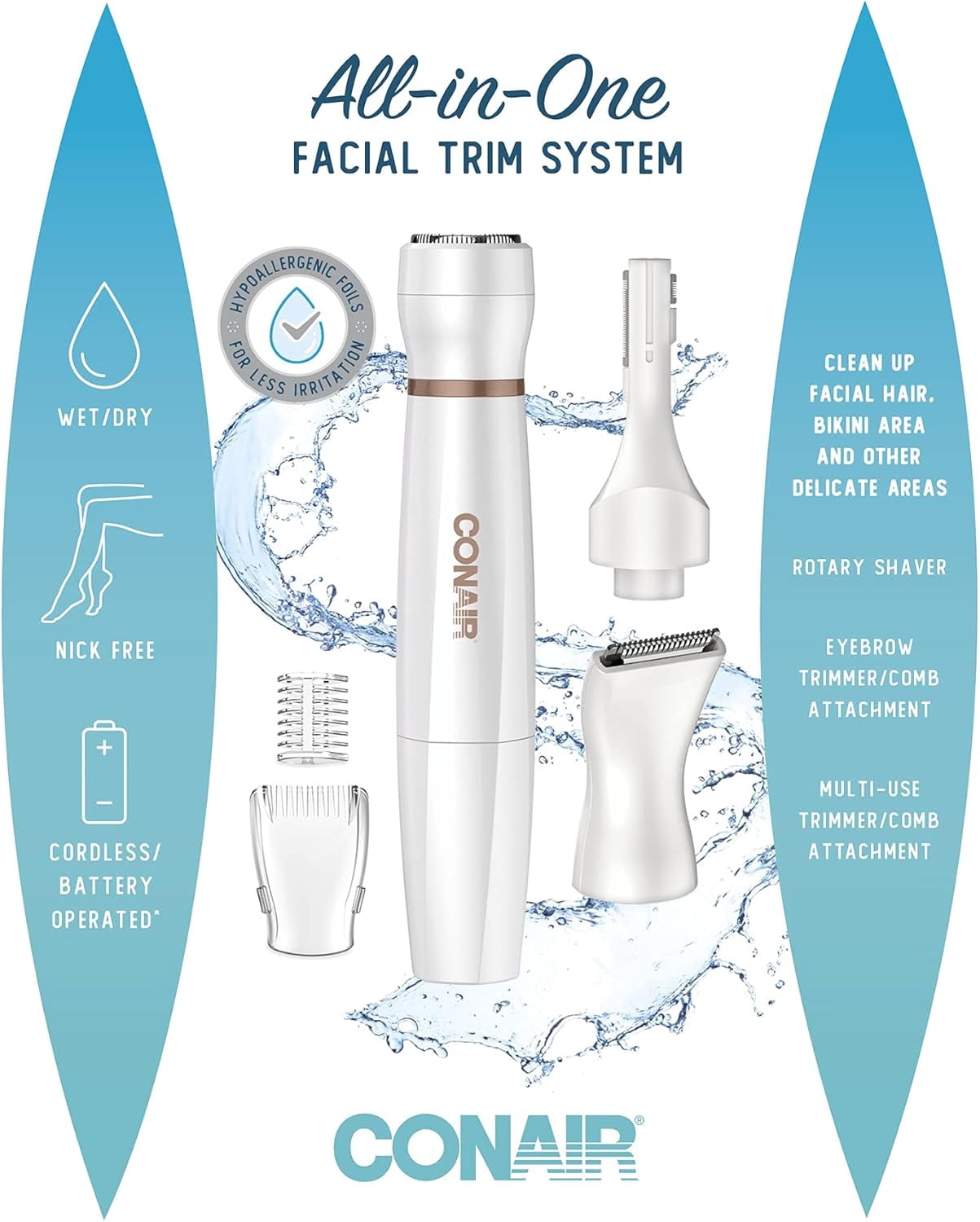 Conair All-in-One Facial Hair Trimming System