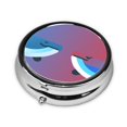 thumbnail image 2 of ZICANCN Round Pill Box Organizer with 3 Compartment, Angry Whale Portable Travel Pill Cases for Pocket or Purse, 2 of 6