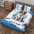 thumbnail image 3 of Happy Father's Day Best Saint Bernard Cool Dad Ever Quilt Bedding Set St Dog Lover 1 Blanket Bed Cover 2 Pillowcases - 12007, 3 of 5