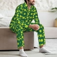 thumbnail image 7 of Naloa Tennis Balls Men’s Pajamas Set - Long Sleeve Button Down Sleep Shirt and Pajama Bottoms Sleepwear Set-Medium, 7 of 7