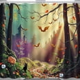 thumbnail image 1 of Mystical Halloween Forest Shower Curtain - Spooky Autumn Decor, 1 of 5
