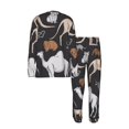 thumbnail image 4 of Men's Pajamas Set Comfy Lounge Two Piece Long Sleeve Pjs Soft Sleepwear, Australian Animals Koala, 4 of 6