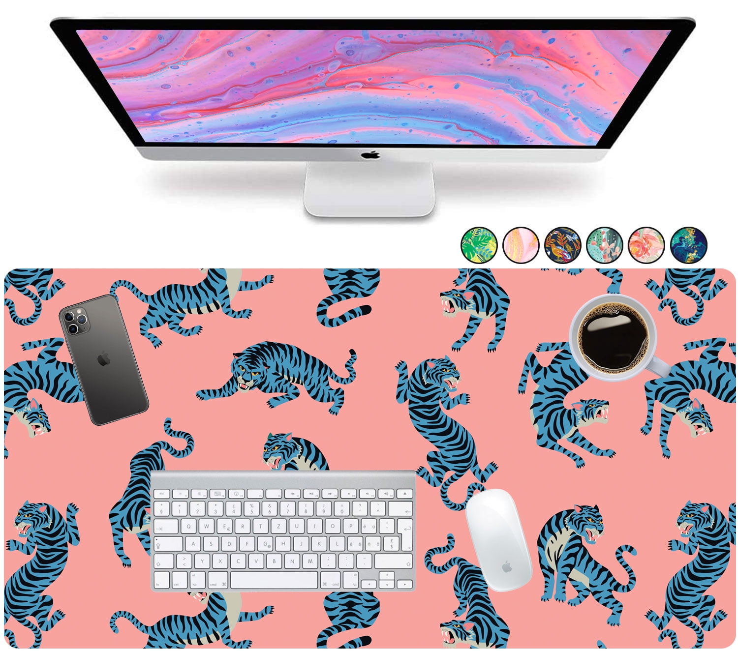 French Koko Large Mouse Pad Desk Mat Keyboard Pad Desktop Pretty