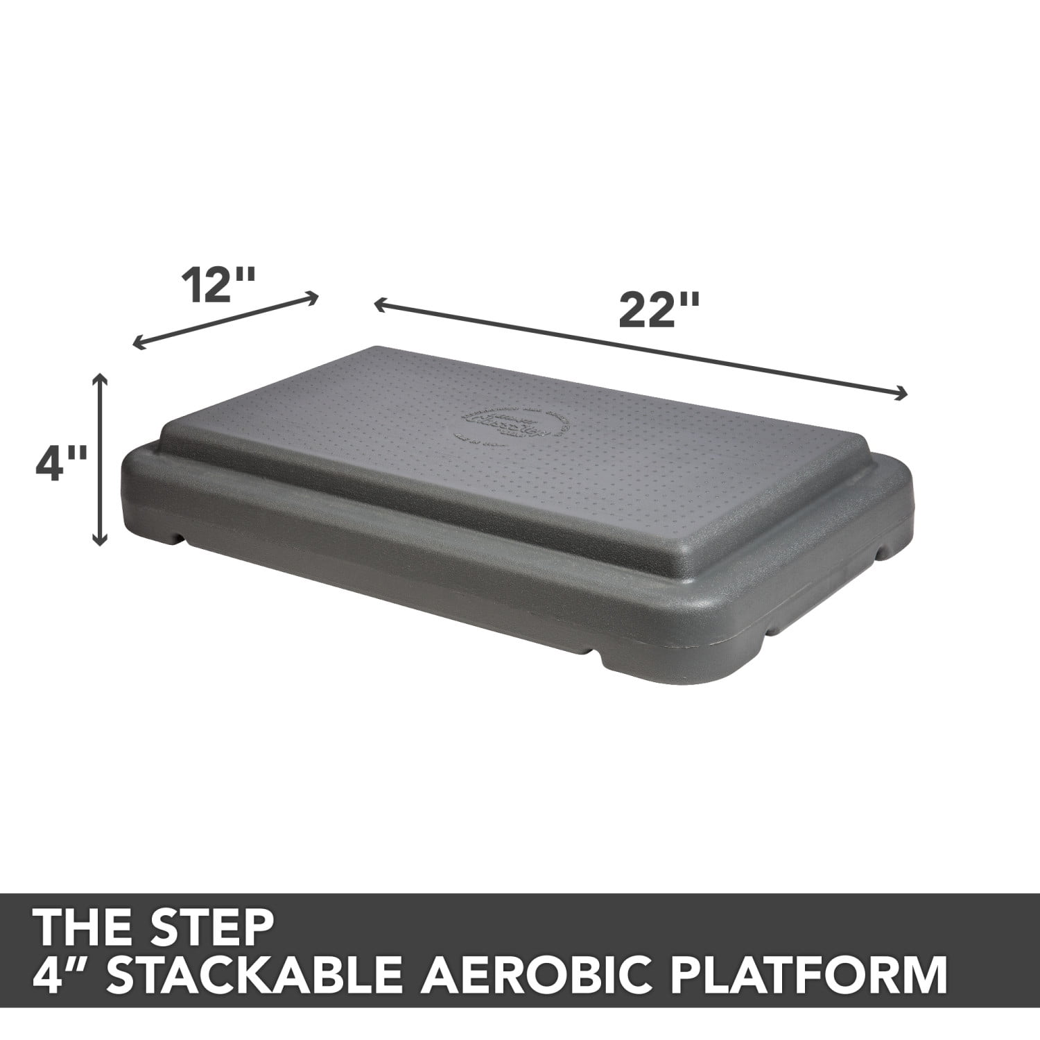 The Step 4" Stackable Aerobic Exercise Platform with Non-Slip Surface and Nonskid Feet
