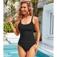 thumbnail image 6 of YNIQUE Women's One Piece Swimsuit Ruched Tummy Control Square Neck Bathing Suits, 6 of 10