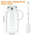 thumbnail image 6 of NiHome 66oz/1.95L Clear Glass Pitcher with Stainless Steel Lid for Iced Tea, Juice, Coffee, Milk& More, Dishwasher Safe Heat-Resistant Borosilicate Glass Water Jug, Smooth Pouring and Straining, 6 of 9