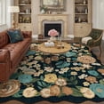 thumbnail image 4 of BERTHMEER 6'x9' Washable Area Rugs for Living Room Floral Vintage Black Rugs for Bedroom Non Slip Carpets Office Farmhouse Dining Room Oriental Traditional Flower Multicolor Rugs, 4 of 7