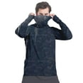 thumbnail image 3 of DDAPJ pyju Men's Sun Protection Hoodie Shirt UPF 50+ Long Sleeve UV SPF T-Shirts with Mask Lightweight Quick Dry Rash Guard Fishing Shirts Black XL, 3 of 4