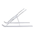 thumbnail image 4 of Soporte para computadora portátil, ajustable, plegable, ergonómico, de aleación de aluminio, para tableta, PC, portátil, con bolsa de almacenamiento, color plateado, 4 of 5