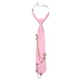 thumbnail image 6 of Conairie Womens Mens Ties Metal Chain Necktie Pre-Tied Adjustable Tie for Uniform School Shirt Accessory Pink One Size, 6 of 6