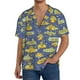 thumbnail image 1 of Balery Cartoon Submarines Camisa Casual de Manga Corta con Botones para Hombre, Texturizada, Estilo Cubano, para Playa, Verano-Large, 1 of 5