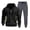 Black&1080, variant on CONFREE Mens Tracksuit 2 Peice Sets Casual Men's Jogging Sweatsuit Set Solid Zip Pullover Hoodies Pants Athletic Sweat Track Suit for Men