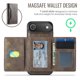 thumbnail image 3 of Case For IPhone Air Funda Protectora RFID de 6,5" con Ranuras para 7 Tarjetas Magsafe, Soporte 2 en 1, Funda Protectora de Cuero Desmontable a Prueba de Golpes, Café, For IPhone Air, 3 of 7