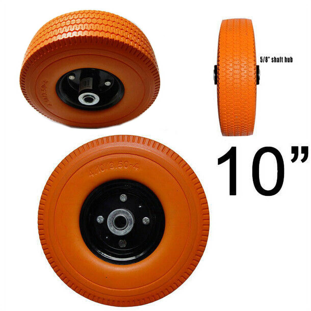 US 4Pcs 10" Air Inflatable RUBBER WHEELS w/ Rim Dolly Tire wheel 300lbs 36PSI 
