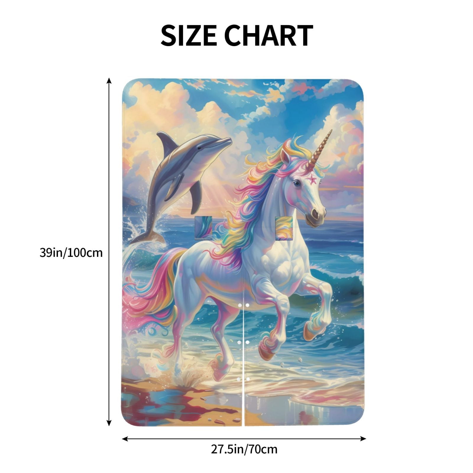 Naloa Dolphin Rainbow Horse Baby Car Seat Cover, Breathable Baby Carrier Cover, Multiuse Baby Carrier Cover & Nursing Breastfeeding Cover