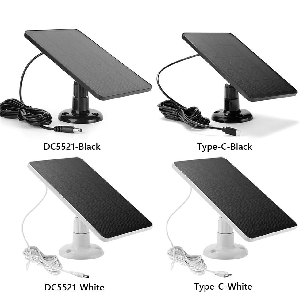 Solar Panel for Blink Camera: 4W Outdoor Solar Charger with 9.84ft Cable! Dc Black Smile Home