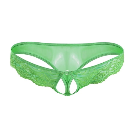 Midwennn Mens Personality Fashion Casual Sexy Mini Thong Underwear T Pants Transparent Lace Super Car Lover