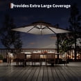 thumbnail image 6 of Danolapsi 10ft Cantilever Patio Umbrella with Base Included, 360 Rotation Double Top Rectangle Offset Patio Umbrella with Solar Lights and 8 Steel Ribs, for Backyard, Deck & Pool, 6 of 7