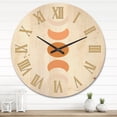 thumbnail image 2 of Designart 'Minimalist Different Moon Phases' Modern Wood Wall Clock, 2 of 5