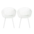 thumbnail image 2 of Stylish & Durable Accent Chairs, PP, White (Set of 2), 2 of 10