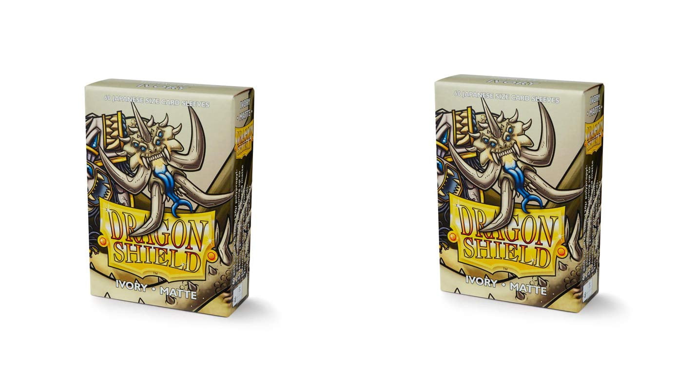2 Packs Dragon Shield Matte Mini Japanese Ivory 60 ct Card Sleeves Value Bundle!
