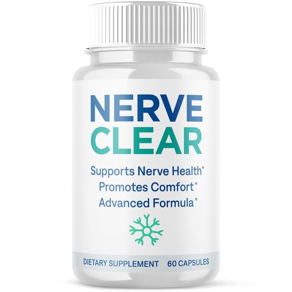 Nerve Clear Advanced Nerve Health Support Pills Natural Vitamin Supplement NerveClear 60 Capsules