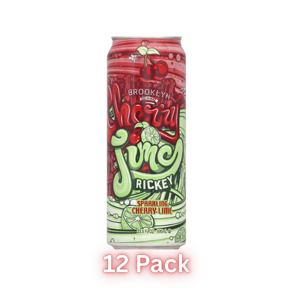 AriZona Cherry Lime Rickey Sparkling, 23 fl oz Cans, Pack of 12