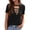 Black, variant on Cathalem T Shirt Women Soft Women Summer Casual Cut Out Deep V Neck Choker Short Sleeve Tee Shirt Short Sleeve Shirts for Women Shirt Medium