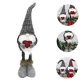 thumbnail image 5 of OUNONA Plush Sitting Santa Claus Decoration in Grey for Christmas Desktop, Holiday Tabletop Ornament, Festive Home Decor, 5 of 8