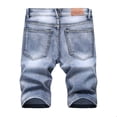 thumbnail image 6 of TAIAOJING Men's Shorts Jeans Summer Ripped Personality Retro High Stretch Denim Pants, 6 of 9