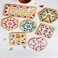 thumbnail image 5 of Mosaicos para manualidades, brillo azul, colores surtidos, 50 piezas, suministros de mosaico de vidrio con purpurina, piezas cuadradas a granel, decoración del hogar, 5 of 5