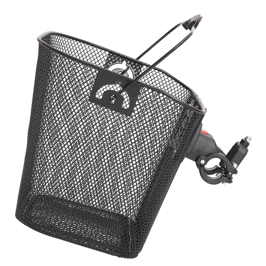 ELAYARD Black Large Capacity Front Frame Bike Basket 1-Pack Handlebar Storage Accessory for Cycling