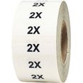 thumbnail image 1 of Clear 2X Clothing Size Strip Stickers | 1.25 x 5" Inches Wide | 125 Pack, 1 of 1
