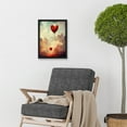 thumbnail image 2 of Modern Abstract Floating Red Love Heart Balloons Artwork Framed Wall Art Print A4, 2 of 4