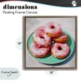thumbnail image 4 of Stupell Industries Transitional Pink Frosted Donuts Brown Floating Frame Canvas Art, 18 x 18, by Tina LeCour, 4 of 8