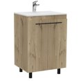 thumbnail image 3 of Newboti Furniture Khari 24" Floor Cabinet, Double Door, Two Shelves -Light Oak 32001, 3 of 6