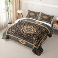 thumbnail image 3 of Homewish Ancient Boho Bed Spread Queen,Bohemian Floral Queen Coverlet Set,Gray Gold,3pcs, 3 of 7