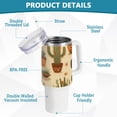 thumbnail image 4 of Cactus Denim Hat 40 oz Tumbler with Handle Insulated&nbsp;Travel Mug&nbsp;Lid Straw Leak Proof Steel Vacuum Water Bottles Glasses Fits in Car Cup Holder, 4 of 7