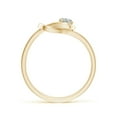 thumbnail image 2 of ANGARA Natural Solitaire Diamond Infinity Knot Ring in 14K Yellow Gold for Women (Size-4mm| Color-K| Clarity-I3) | April Birthstone, Anniversary, Jewelry Gift for Women | Natural Diamond Ring, 2 of 10