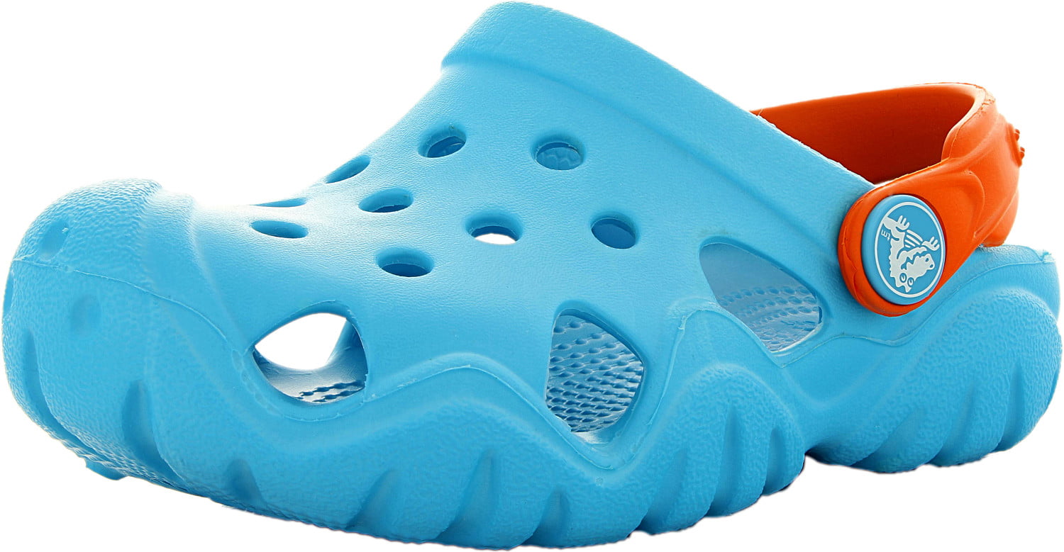 Crocs Boy's Swiftwater Clog Electric Blue/Tangerine Ankle-High Slip-On Shoes - 2M | Walmart Canada